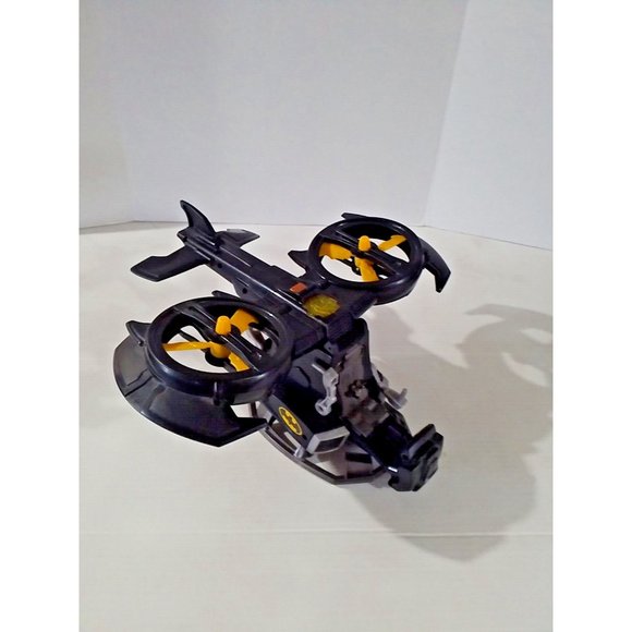 BATMAN DC Comics Batcopter Helicopter Black Battery Operated Toy Sounds Lights - Picture 9 of 16